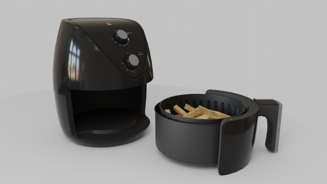 air fryer Modelo 3D .c4d .max .obj .3ds .fbx .stl .blend 