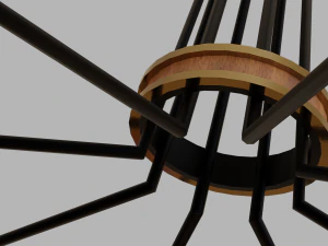 chandelier set - utopia acacia wood - corbett lighting 3D Model