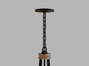 chandelier set - utopia acacia wood - corbett lighting 3D Model