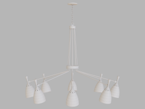 chandelier set - utopia acacia wood - corbett lighting 3D मॉडल