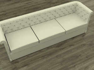 chesterfield sofa light weight 3D Модель