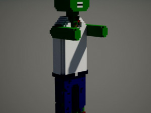 voxel art zombi 3D Model