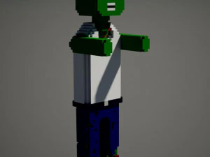 voxel art zombi 3D Model