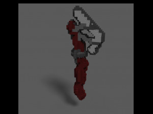 voxel art style axe 3D Model