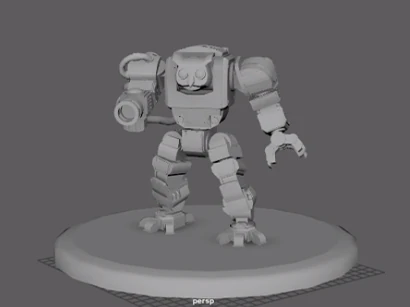 robot owl 3D Print Model .c4d .max .obj .3ds .fbx .stl .blend 