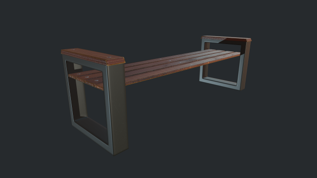 modern bench 3D मॉडल .c4d .max .obj .3ds .fbx .stl .blend 