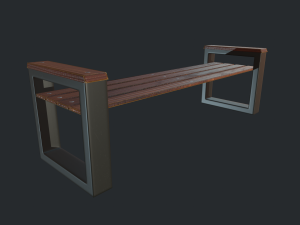 modern bench 3D 模型