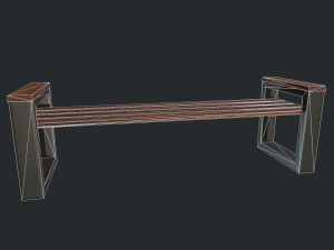 modern bench 3D मॉडल