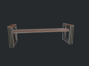 modern bench 3D मॉडल