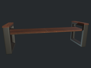 modern bench 3D मॉडल