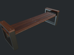 modern bench 3D मॉडल