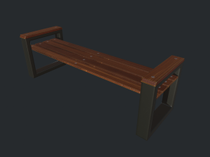 modern bench 3D मॉडल