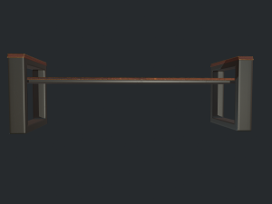 modern bench 3D मॉडल