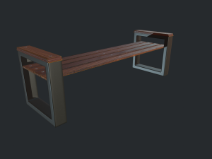 modern bench 3D मॉडल