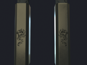 dragon nunchucks 3D 模型
