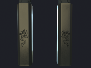dragon nunchucks 3D 模型