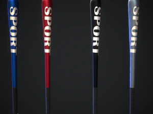 taco de beisebol met&aacute;lico Modelo 3D