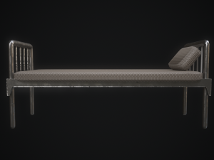 old hospital bed 3D Model