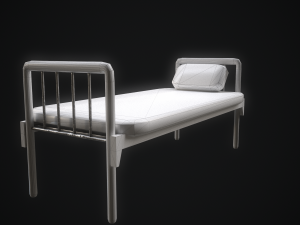 old hospital bed 3D Model