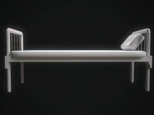 old hospital bed 3D Model