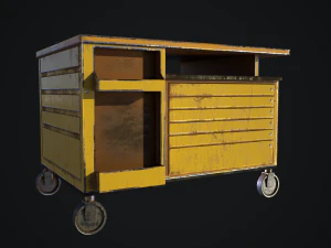 velha caixa de ferramentas de poeira Modelo 3D