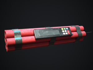 dynamite bomb with timer Modelo 3D