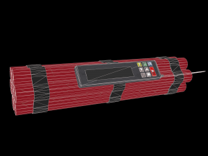 dynamite bomb with timer 3D Model