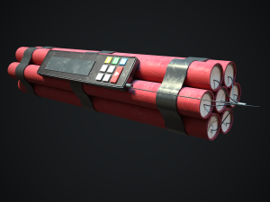 dynamite bomb with timer 3D Model