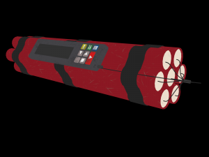 dynamite bomb with timer 3D Model