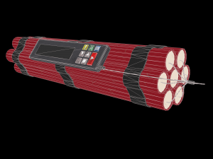 dynamite bomb with timer 3D Model