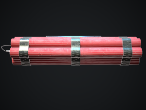 dynamite bomb with timer 3D Model