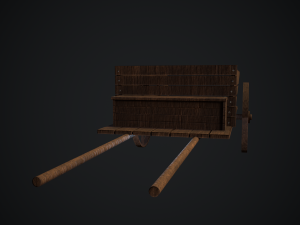 medieval wood cart 3D Model