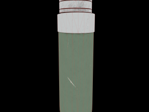 low-poly game-ready army flask Model 3D