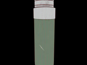 low-poly game-ready army flask 3D Model