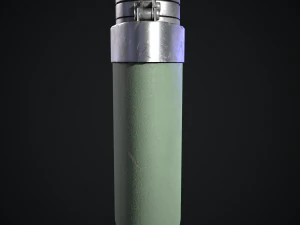 low-poly game-ready army flask 3D Model
