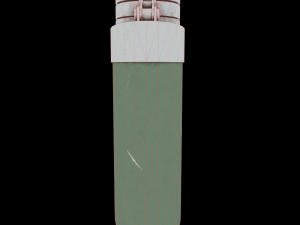 low-poly game-ready army flask Model 3D