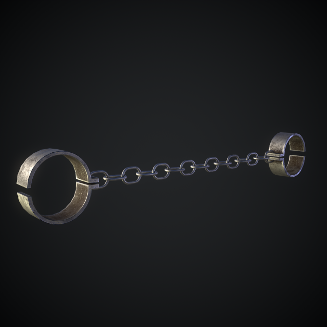 medieval handcuffs Modelo 3D .c4d .max .obj .3ds .fbx .stl .blend 
