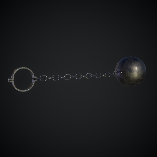 medieval shackles low-poly 3D मॉडल .c4d .max .obj .3ds .fbx .stl .blend 