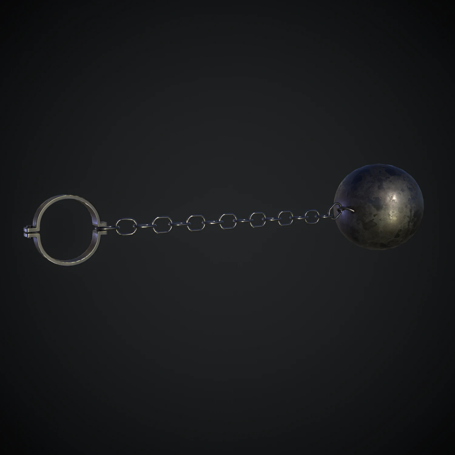 medieval shackles low-poly 3D Model .c4d .max .obj .3ds .fbx .stl .blend