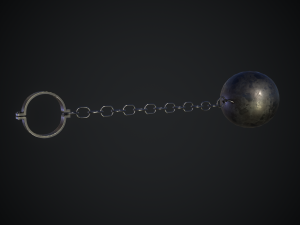 medieval shackles low-poly 3D Модель