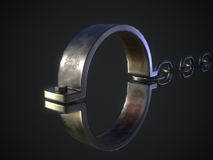 medieval shackles low-poly 3D मॉडल