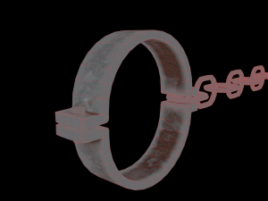 medieval shackles low-poly 3D मॉडल