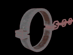 medieval shackles low-poly 3D Model