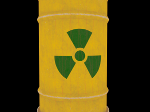 radiation metal drum ow-poly Model 3D
