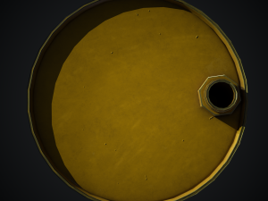 radiation metal drum ow-poly Model 3D