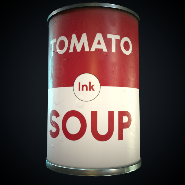tin with tomato soup 3D मॉडल .c4d .max .obj .3ds .fbx .stl .blend 