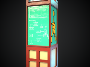 sci-fi bulletin board from rick and morty 3Dモデル