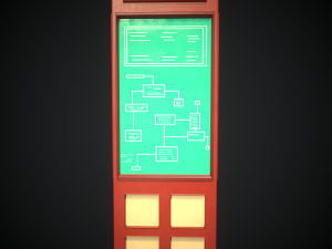 sci-fi bulletin board from rick and morty 3D मॉडल
