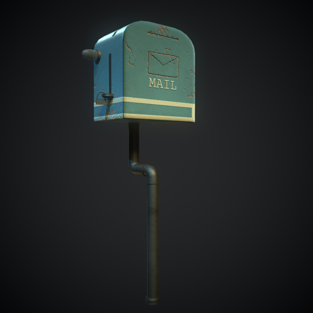retro toaster mail box 3D 모델 .c4d .max .obj .3ds .fbx .stl .blend 