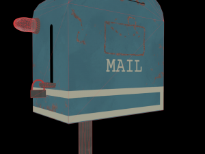 retro toaster mail box 3D 모델